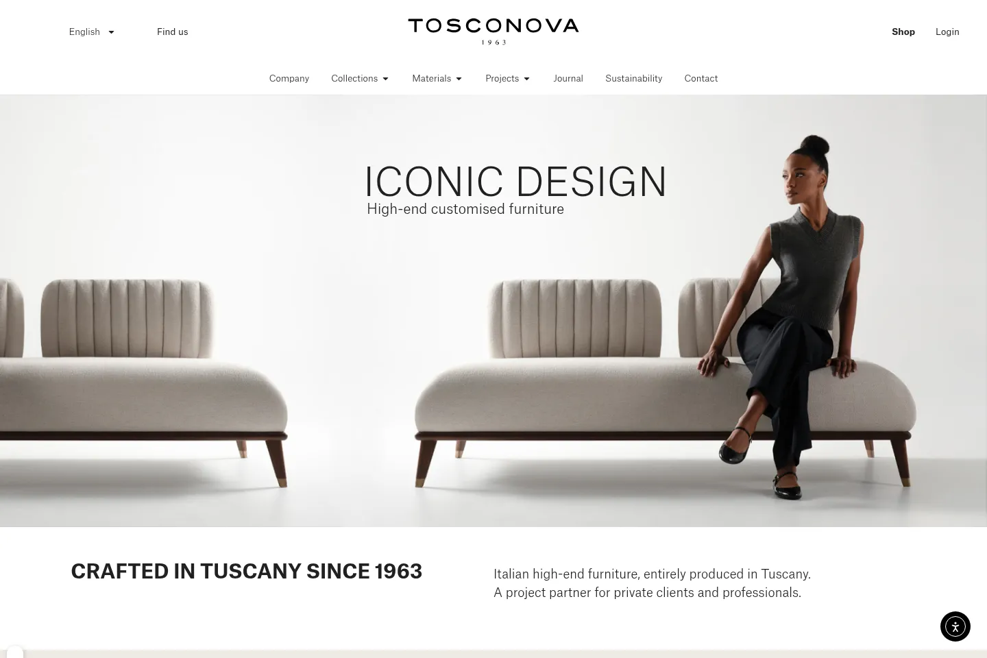 First screen of Tosconova