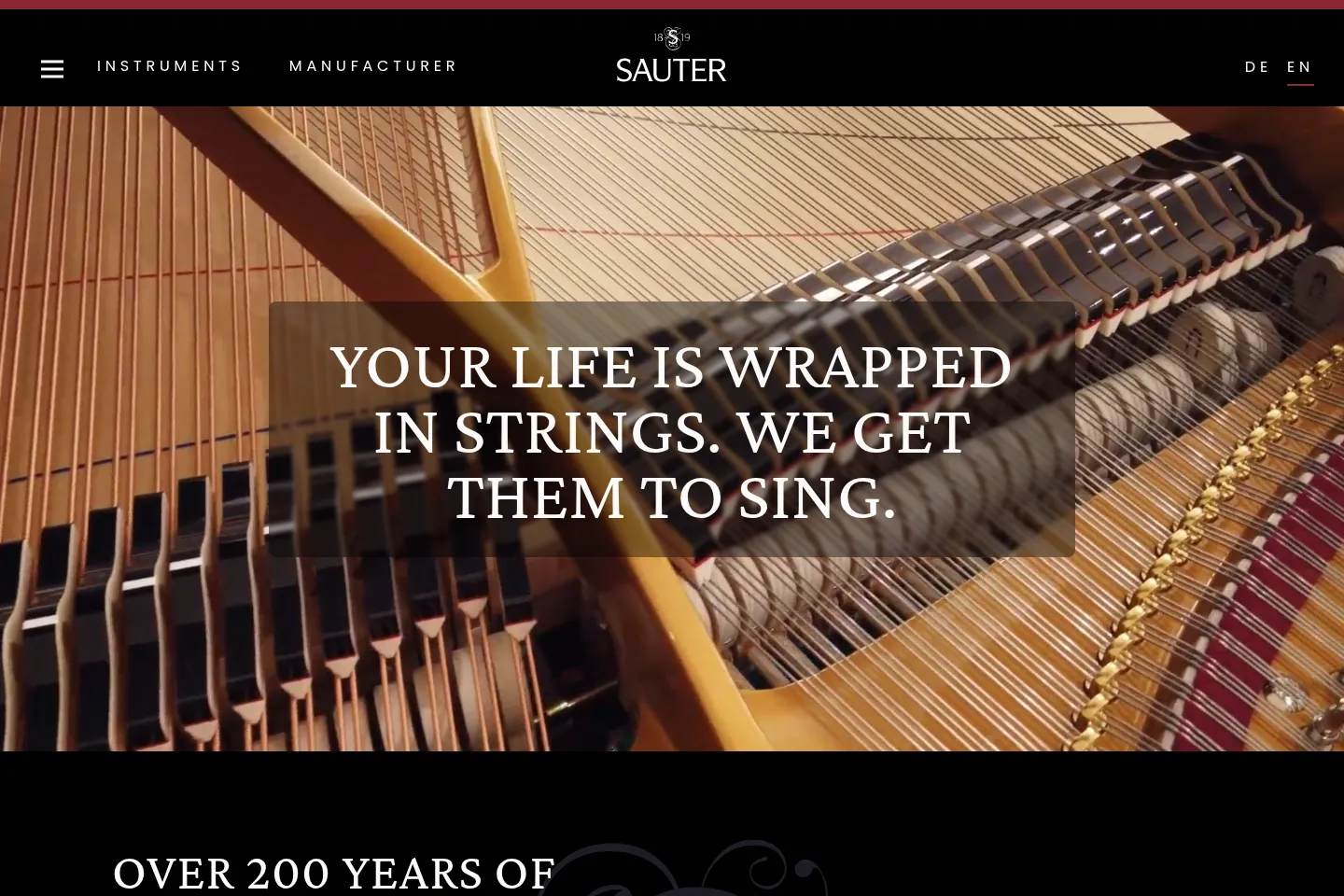 First screen of Sauter