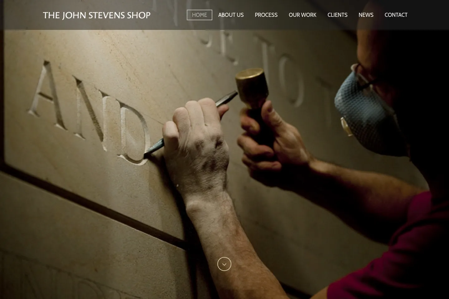 First screen of John Stevens Shop