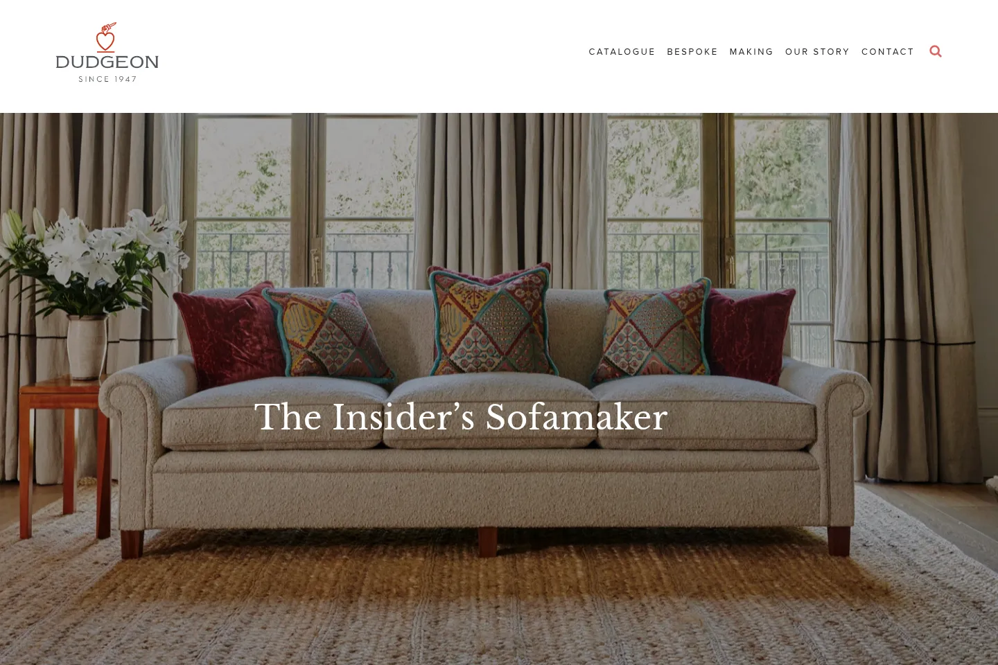 First screen of Dudgeon Sofas