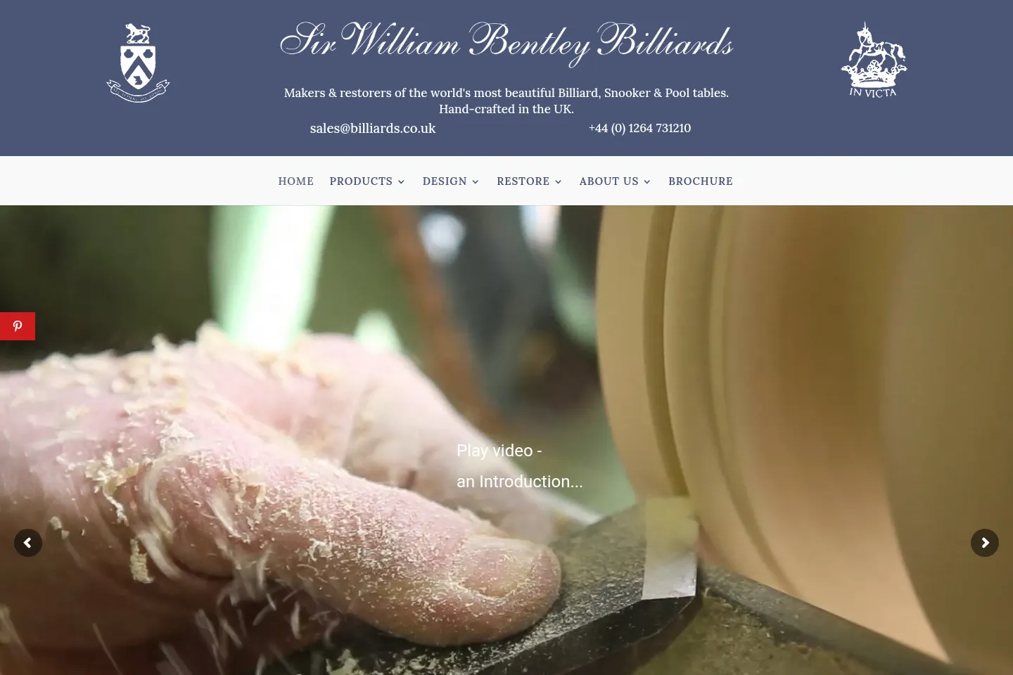 First screen of Sir William Bentley Billiards