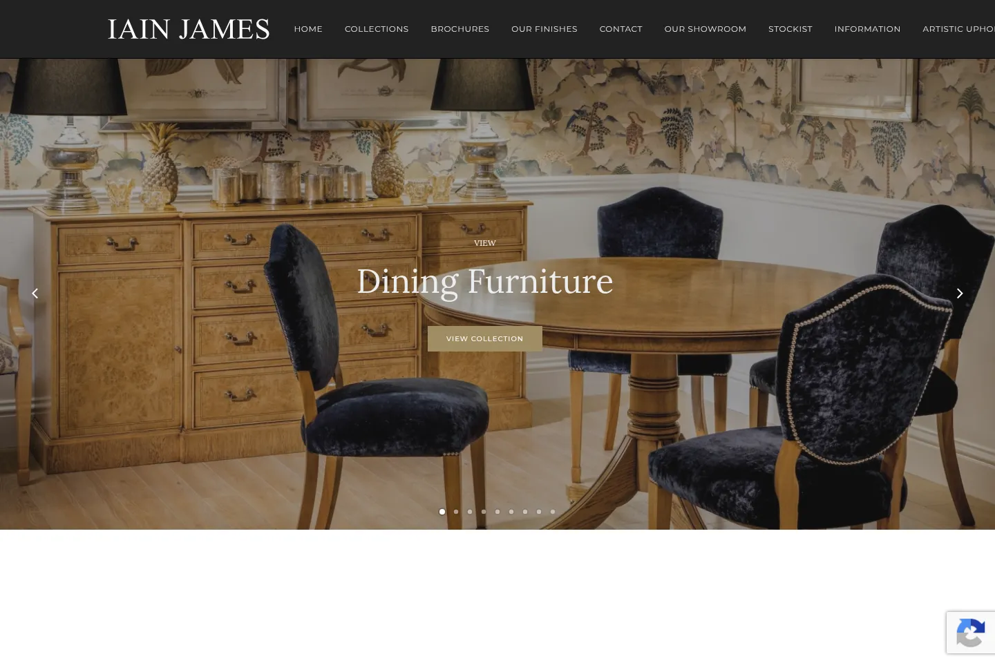 First screen of Iain James Furniture