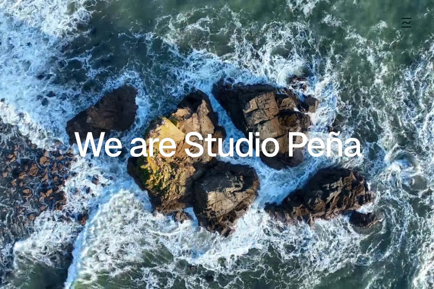 First screen of Studio Peña