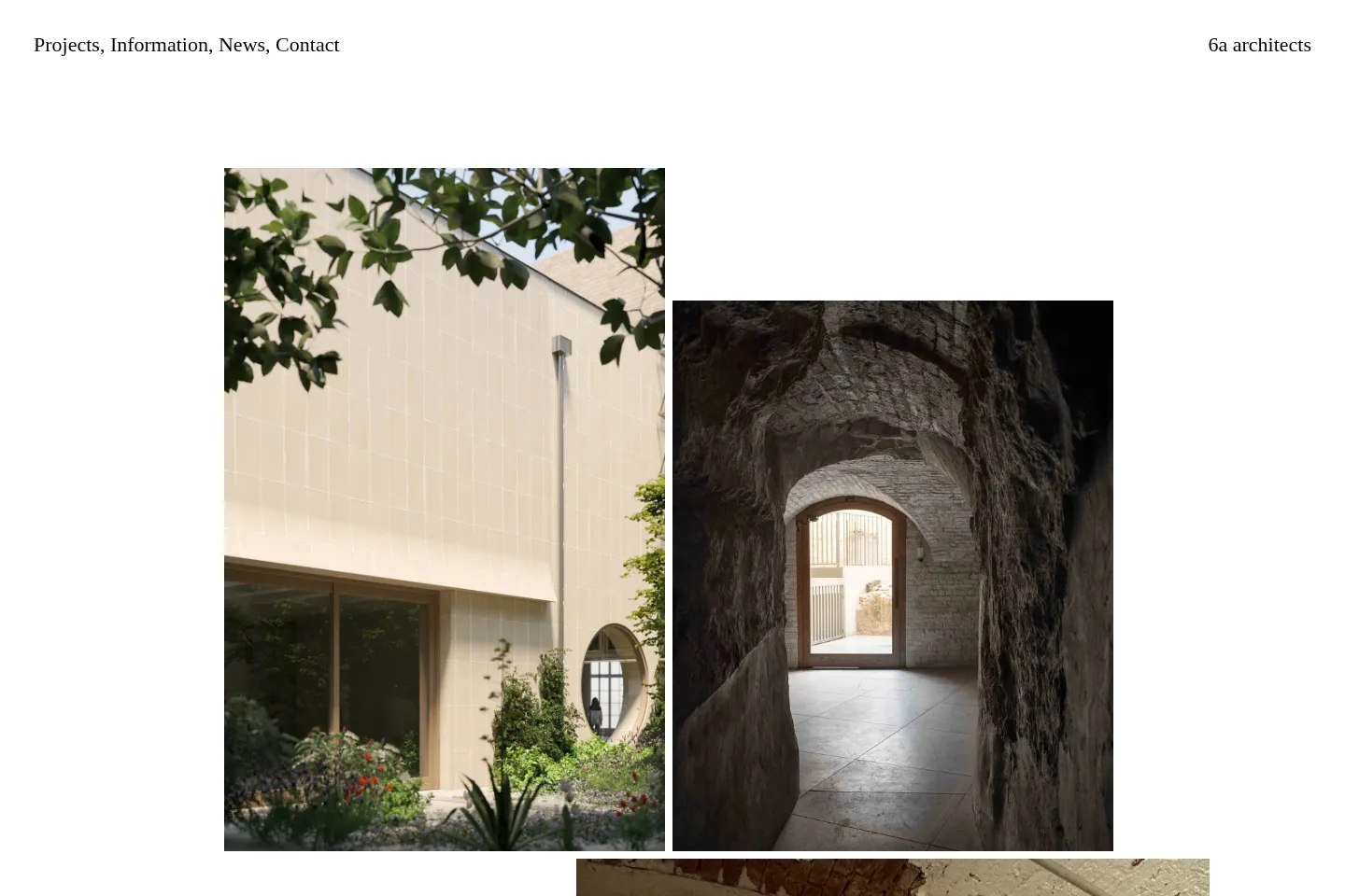 First screen of 6a Architects