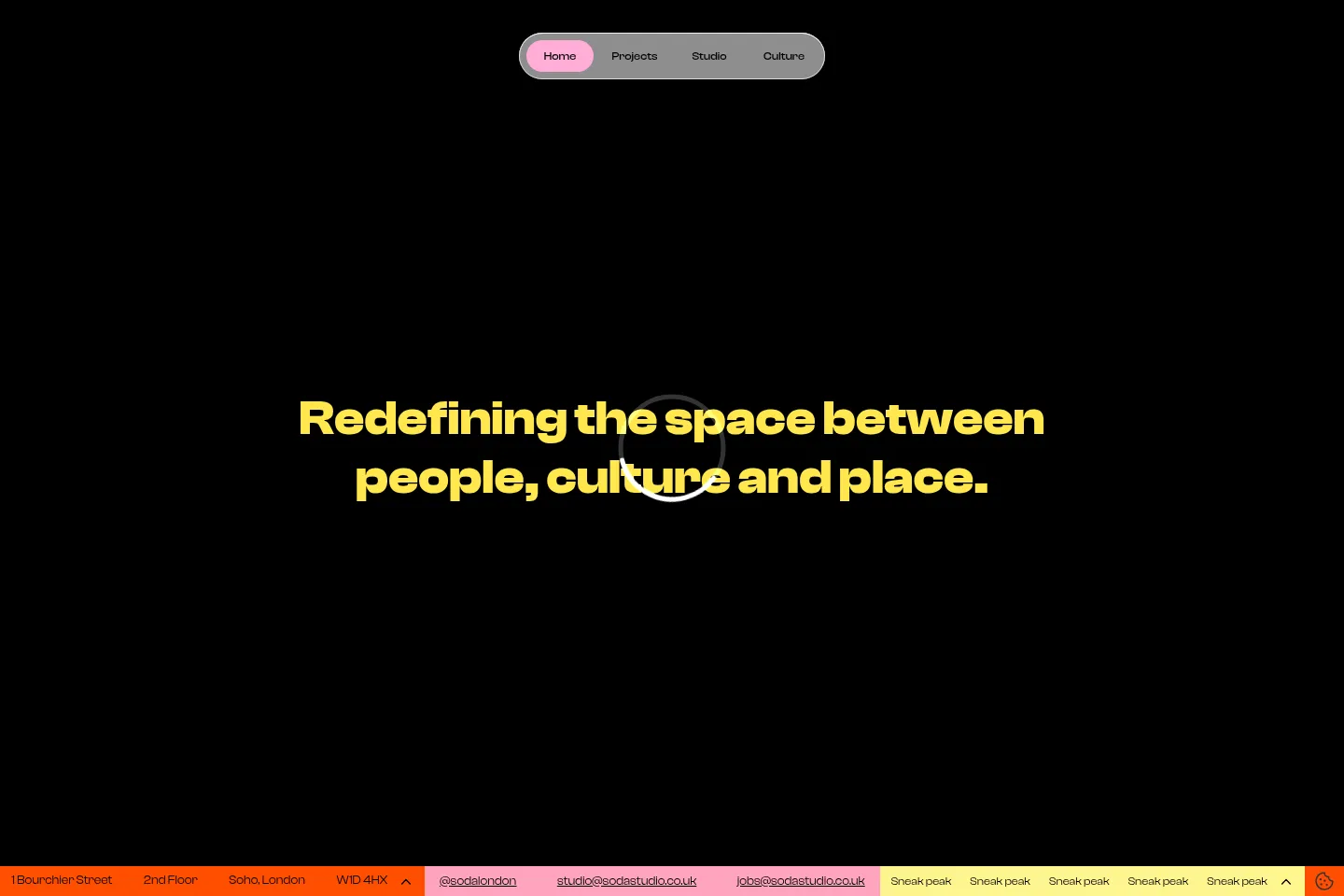 First screen of SODA
