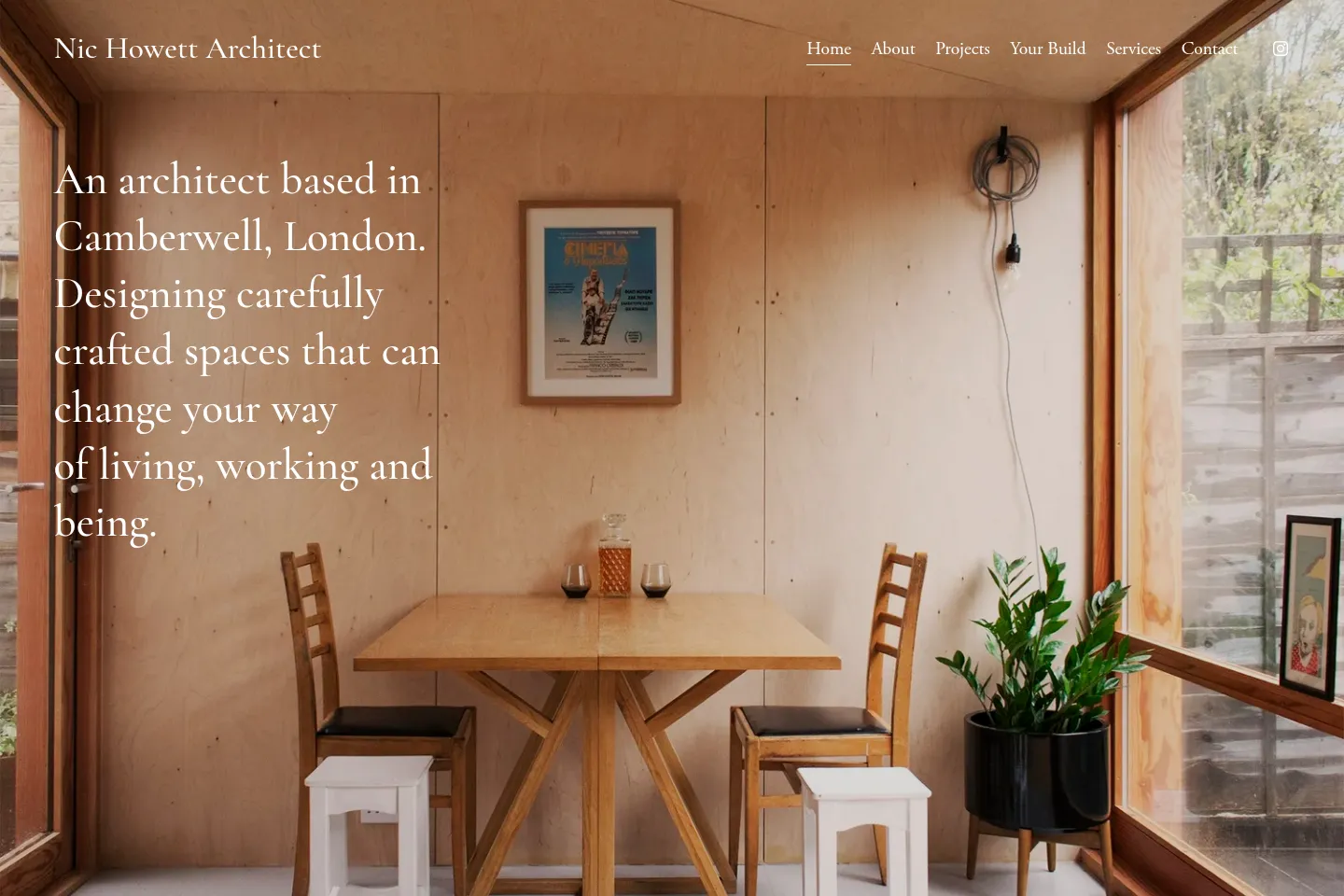 First screen of Nic Howett
