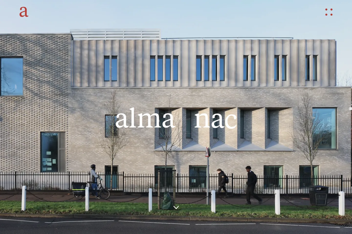 First screen of alma-nac