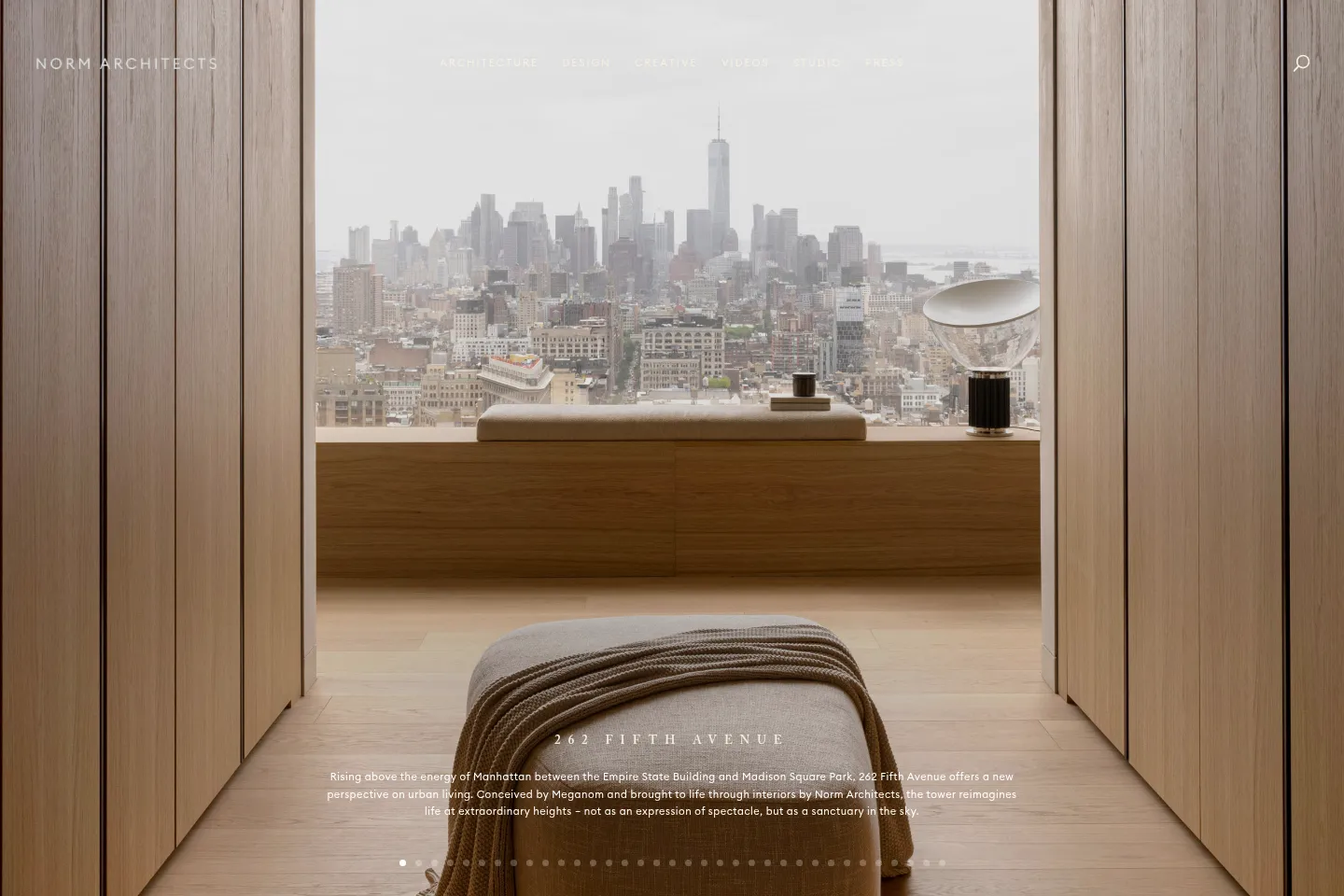 First screen of Norm Architects