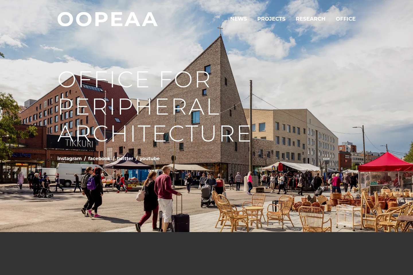 First screen of OOPEAA