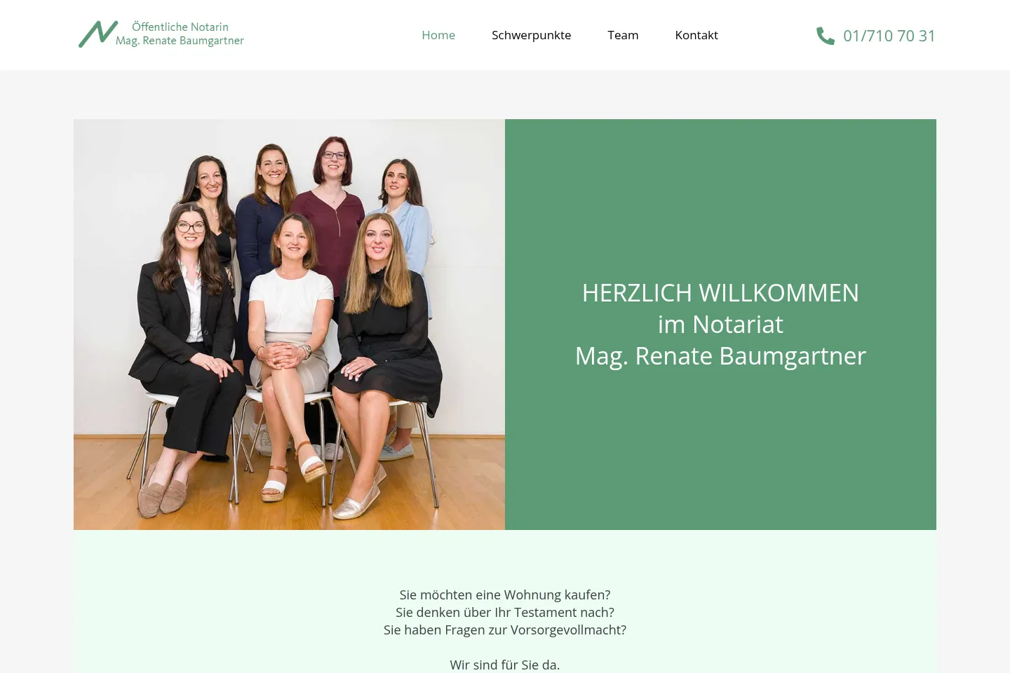 First screen of Frau Notarin