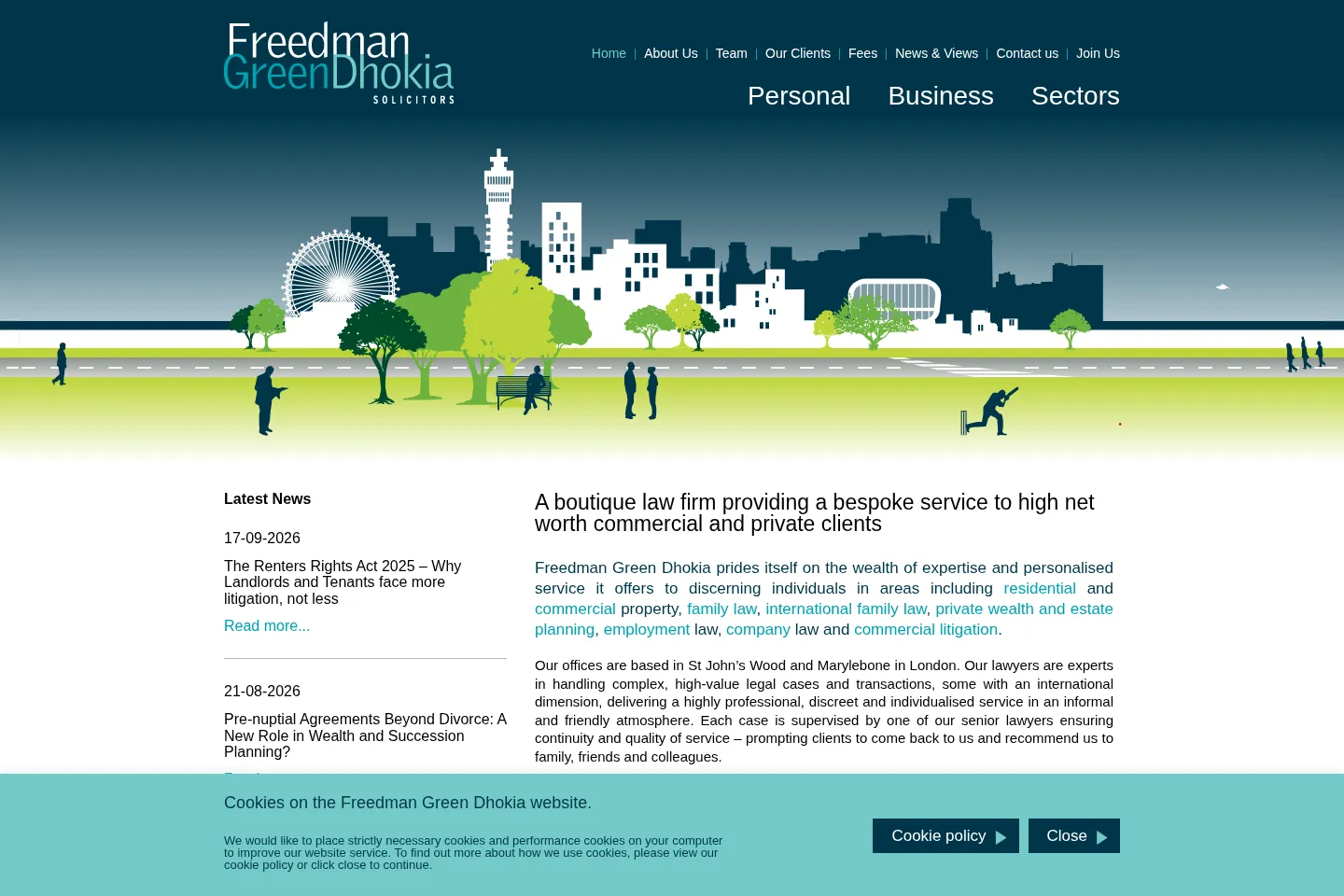 First screen of Freedman Green Dhokia