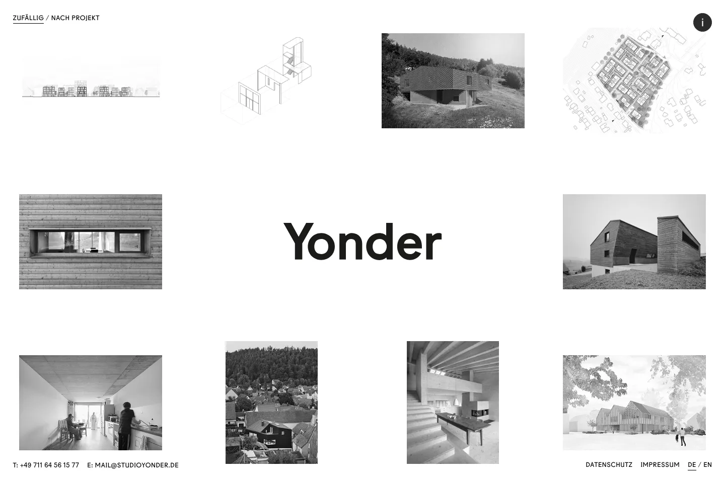First screen of Yonder