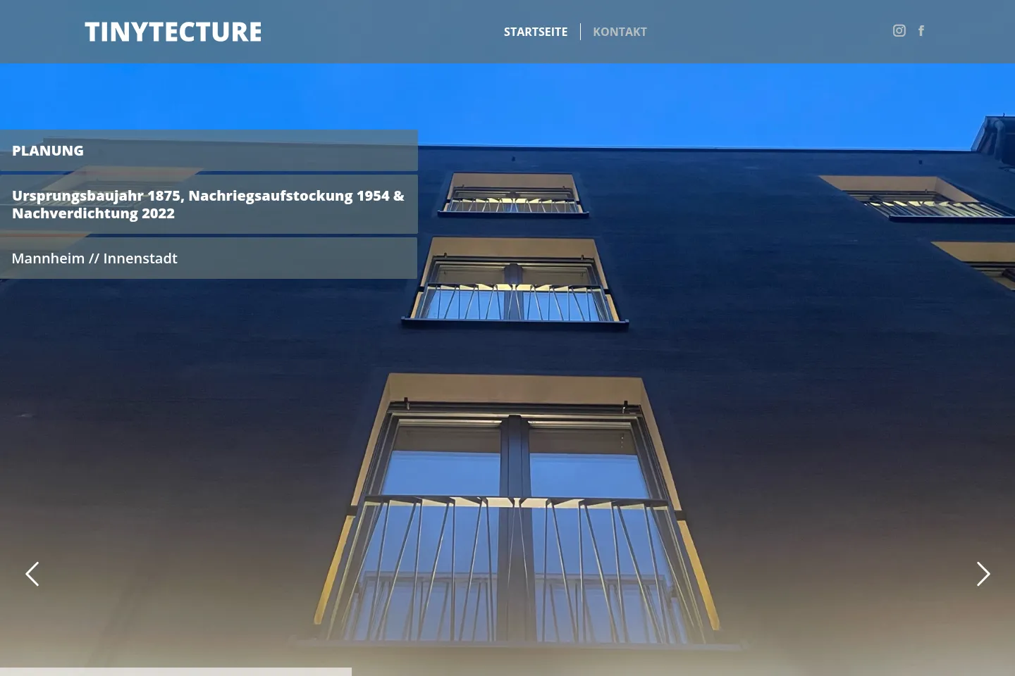 First screen of Tinytecture
