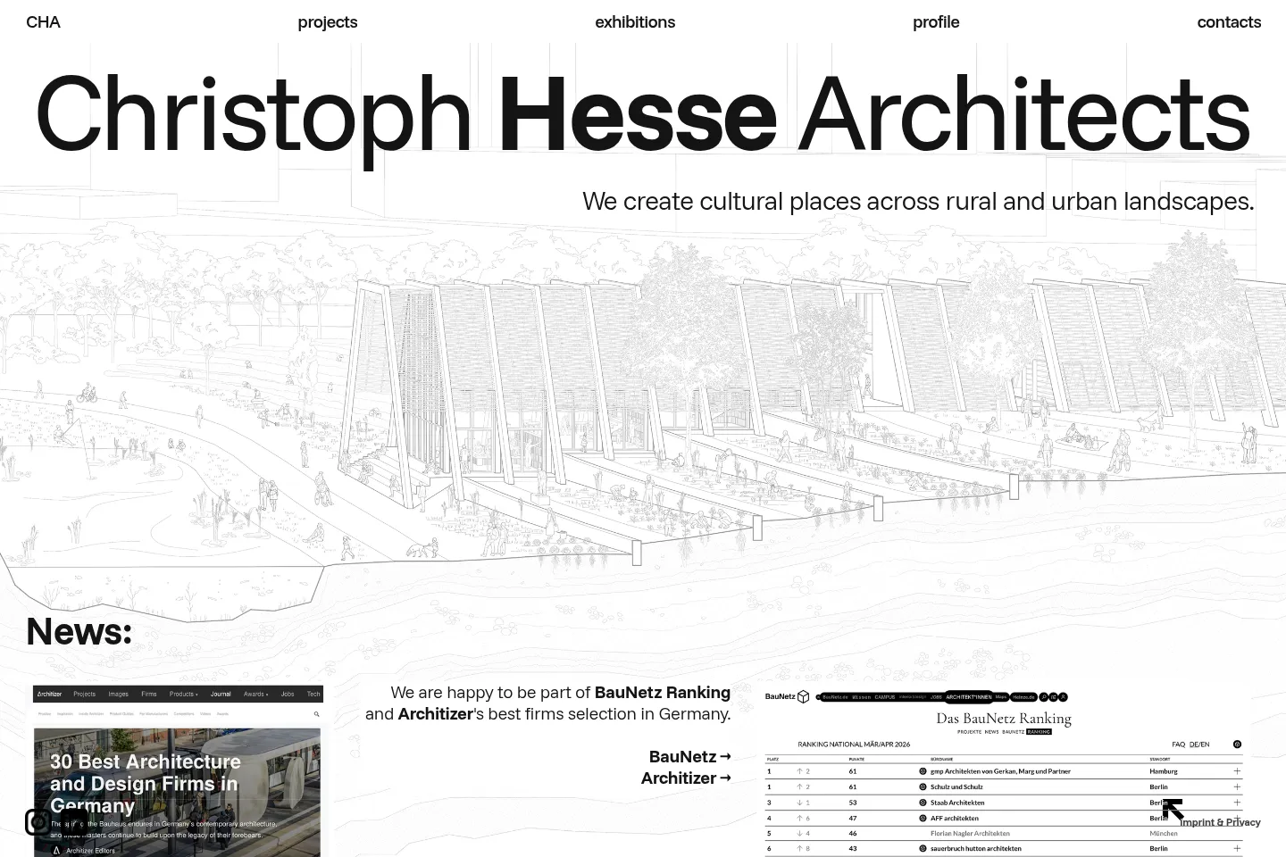First screen of Christoph Hesse
