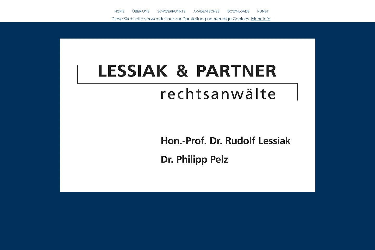 First screen of Lessiak & Partner
