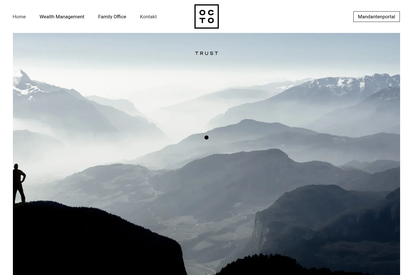First screen of Octo-Trust