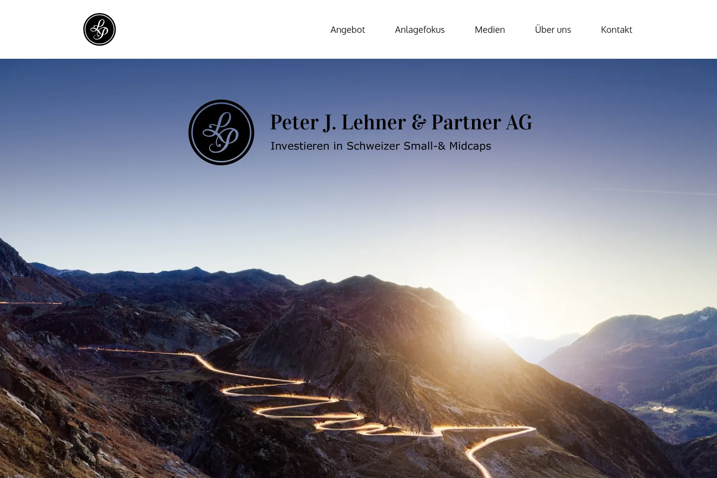 First screen of Peter J Lehner & Partner