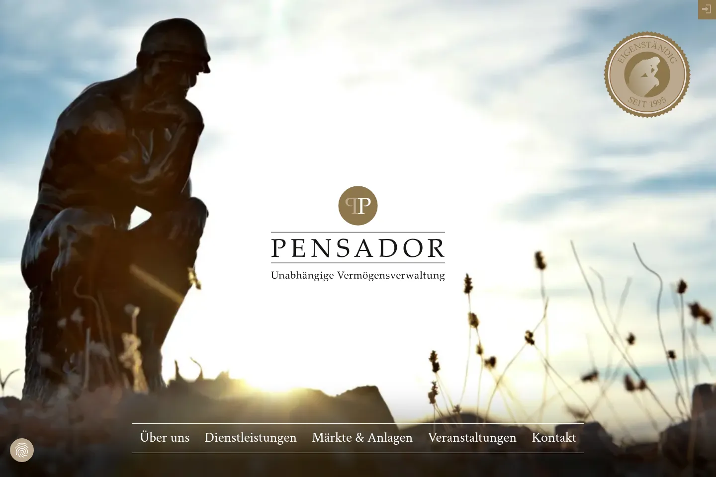 First screen of Pensador