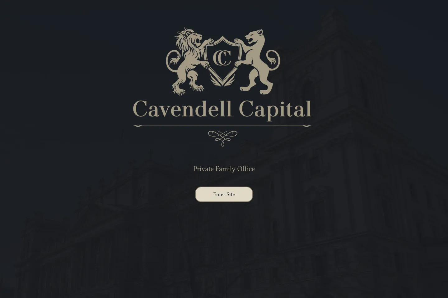 First screen of Cavendell Capital