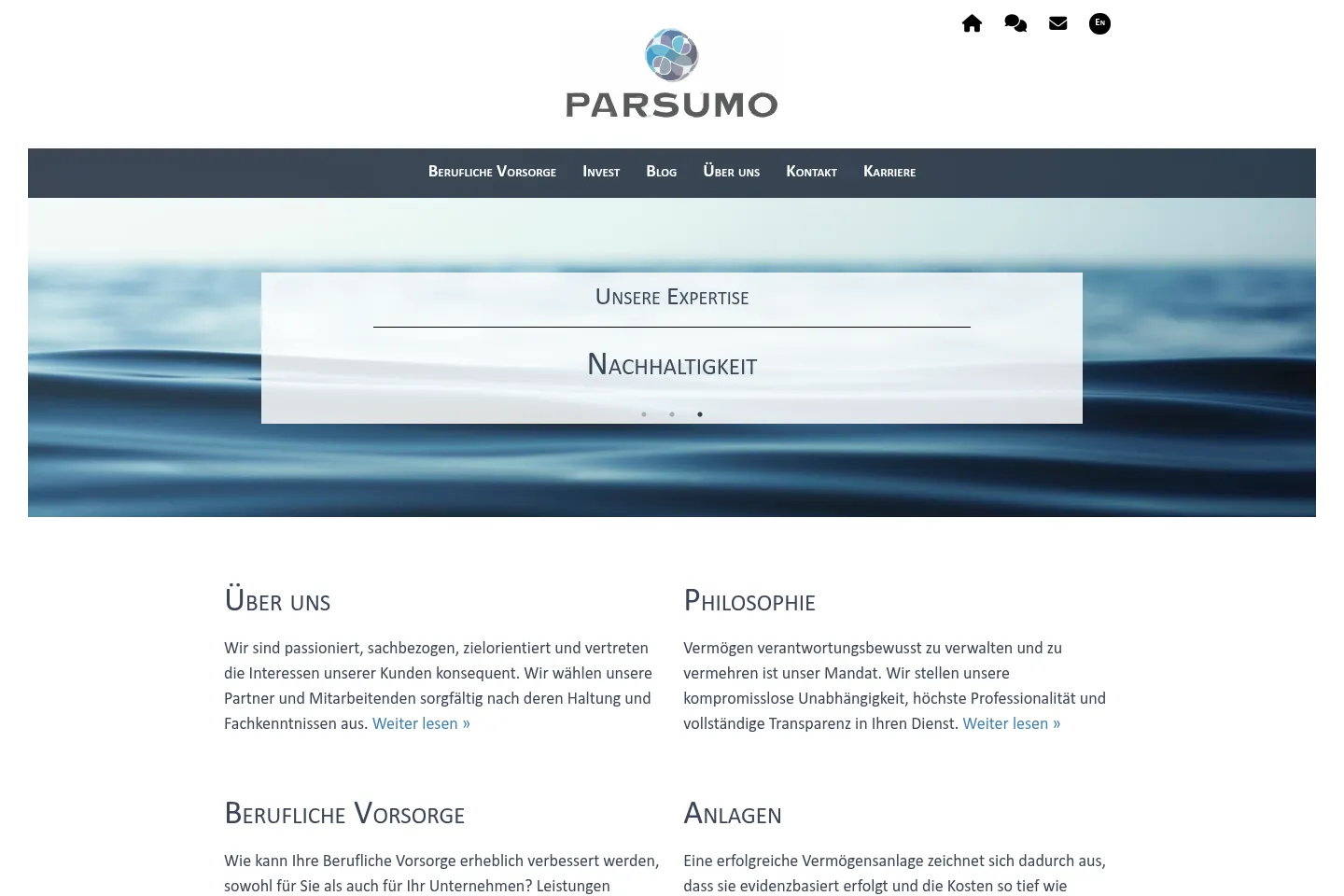 First screen of Parsumo