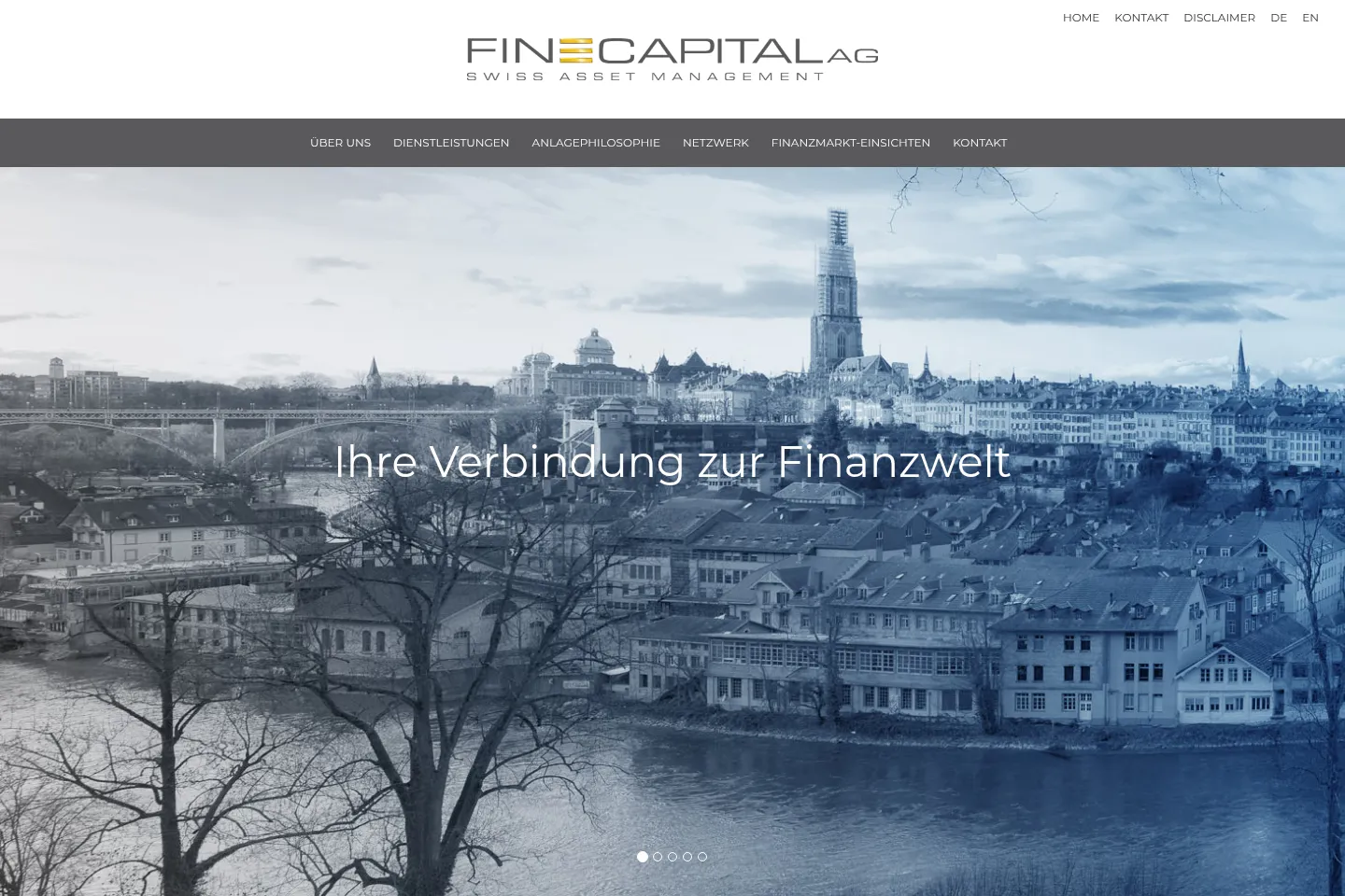 First screen of Finecapital