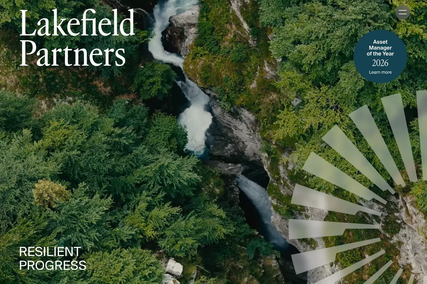 First screen of Lakefield Partners