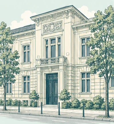 Ilustracija Ljubljane in prijazne hiše